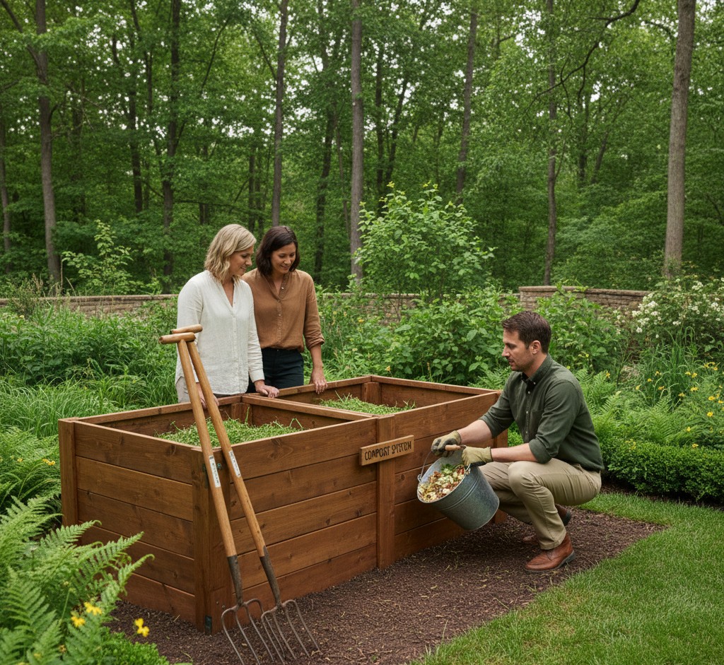 Composting system setup